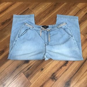 Lane Bryant Venezia Chambray Crop Pant Size 18